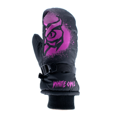 Варежки зимние White Owl Pro mitt WMNS, черный c пурпурным